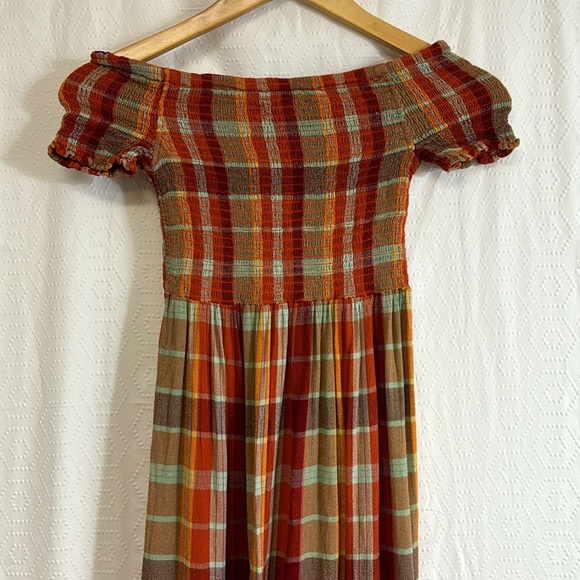 UO Urban Outfitters‎ Monica Red Check Midi Dress Size Small EUC - Picture 11 of 12